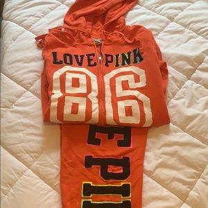 Victoria’s Secret Pink Matching Set in Orange